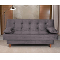 Imagem da oferta Sofá Cama 3 Lugares 195cm Veludo Holanda Berflex - Cinza