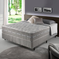 Imagem da oferta Cama Box Casal Cinza + Colchão Molas Ensacadas Alabama 138x188x61cm - ZIDI