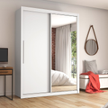 Imagem da oferta Guarda-Roupa Solteiro 2 Portas 1 Porta Espelhada Royale 100% MDF