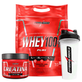 Imagem da oferta Pack Whey Cookies and Cream 900g + Creatina 300g + Coqueteleira Transparente - Integralmédica