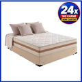 Imagem da oferta Cama Box Casal 138 Suede Bege com Colchão Pillow Angel Molas Ensacadas 62x138x188