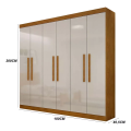 Imagem da oferta Guarda-roupa Casal Malibu 6 Pt Imbuia E Off White