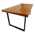 Imagem da oferta Mesa De Jantar Industrial Tampo Madeira Maciça 180x90x78cm