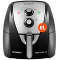 Imagem da oferta Fritadeira Elétrica Sem Óleo Air Fryer Mondial Mega Family AFN-80-BI 8L Preta/Inox - 110V