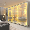 Imagem da oferta Guarda-roupa Casal 6 Portas com 6 Portas Reflecta com Pés com Led Imperatriz 100% Mdf