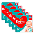 Imagem da oferta Kit 5 Fraldas Pampers Supersec Pacotão P 170 Unidades