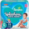 Imagem da oferta Fraldas Descartáveis Para Água Pampers Splashers Baby Shark M-G 11 fraldas