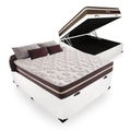 Imagem da oferta Cama Box Com Baú Casal + Colchão De Molas - Comfort Prime - Classic Superlastic 138cm - Branco