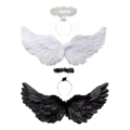 Imagem da oferta Asa Anjo Fantasia Halloween Carnaval Festa Cosplay Tiara