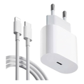 Imagem da oferta Carregador Turbo 30W + Cabo Compatível i.P.h.o.n.e X Xr 8 11 12 13 14 Plus Pro Max i.P.a.d Entrada Tipo-C Carregamento
