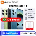 Imagem da oferta Nova versão global xiaomi redmi note 14 smartphone 128gb/256gb rom mediatek helio G99-Ultra 33w120hz amoled 108mp 5500m