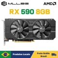 Imagem da oferta Mllse nova placa gráfica para jogos de vídeo amd rx 590 8gb gddr5 256bit pci express 3.0 × 16 8pin radeon gpu série