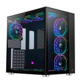 Imagem da oferta Gabinete Gamer Rise Mode Galaxy Glass Standard Mid Tower ARGB ATX Lateral e Frente em Vidro 10x Cooler Fan Preto - RM-GA-GGSB-ARGB