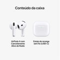 Imagem da oferta Apple AirPods 4 com Cancelamento Ativo de Ruído - Branco