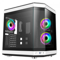 Imagem da oferta Gabinete Gamer Liketec Unreal Dark White Cube Design Mid Tower Vidro Temperado E-ATX Black/White Sem Fonte Sem Fans