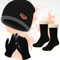 Imagem da oferta Kit De Frio Peluciado Touca Gorro Luva Meia Térmica