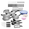 Imagem da oferta Kit Tramontina 47 peças para Cozinha com Panelas Antiaderentes em Alumínio Cinza
