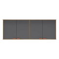Imagem da oferta Armário Aéreo Suspenso 4 Portas Cinza Grafite Cozinha Industrial - Design Moderno Sofisticado E Funcional - Ideal Par
