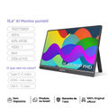 Imagem da oferta Monitor ARZOPA 15.6'' Portátil FHD 1080P IPS USB-C Mini-HDMI