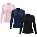 Imagem da oferta Kit 3 Camisetas Feminina Manga Longa Proteção Solar UV 50 Tamanho M
