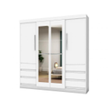 Imagem da oferta Guarda-roupa Casal com Espelho 4 Portas 6 Gavetas Araplac Atraente Sofia