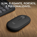 Imagem da oferta Mouse sem fio Logitech Pebble 2 M350s com Clique Silencioso Design Slim Ambidestro Conexão Bluetooth e Pilha Inclusa