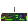 Imagem da oferta Teclado Mecânico Gamer 2 em 1 Rise Mode GM2 Full Black and Green ARGB Switch Outemu Red - RM-TCM-GM2F-BRED