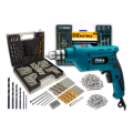 Imagem da oferta Furadeira De Impacto 3/8 10mm Pfu01 220v Philco Com Jogo De Brocas Bits E Buchas 300 Peças The Black Tools