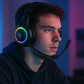 Imagem da oferta Fone De Ouvido Headset Gamer Rgb LED Compatível Com Pc Computador Vídeogame Xbox PS4 PS5