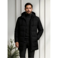 Imagem da oferta Sobretudo Masculino Jaqueta Puffer Bobojaco Comprido Capuz