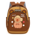 Imagem da oferta Mochila Escolar Infantil Desenho Capivara Passeio E Conforto Marrom Capivara Fantasia Cabeça