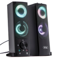 Imagem da oferta Caixa de Som Gamer Soundbar 12W Rms Real Torre Led Rgb Alto Falantes Subwoofer