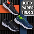 Imagem da oferta KIT 3 Pares Tênis Masculino Esportivos para Academia