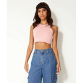 Imagem da oferta Blusa Cropped Canelada Feminina Halter Neck Marisa