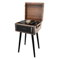 Imagem da oferta Vitrola madeira com pés bluetooth toca dico USB Lennon Pulse - SP622