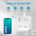 Imagem da oferta Filtro de Linha Tomada Inteligente Wifi Extensão Tomada Regua Tomada Regua de Energia 3 Tomadas 2 Interfaces USB 1 Port