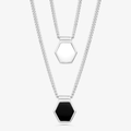 Imagem da oferta Colar Escapulário Hexagonal com Ágata Negra em Prata 925
