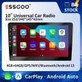 Imagem da oferta Multimidia Essgoo 10'' 4GB 64GB Android 13 Wifi GPS Carplay e Android Auto