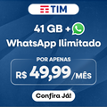 Imagem da oferta Economize Todo Mês com 41GB + WhatsApp Ilimitado! Por + R$ 5 leve diversos streamings