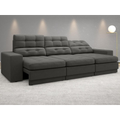 Imagem da oferta Sofá 4 Lugares Net Jobim Assento Retrátil e Reclinável Cinza 2,30m (L) - NETSOFAS