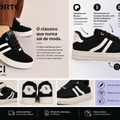 Imagem da oferta Tênis Feminino Via Marte Confortável Original Leve Preto