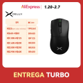 Imagem da oferta Delux M600 Série Mouse para jogos sem fio 52g Leve 2.4G Conexão de modo duplo 26000DPI Macro Ratos recarr