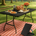Imagem da oferta Mesa Dobrável Retangular 1,80m Camping Vira Maleta Preta