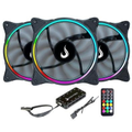 Imagem da oferta Kit Com 3 Ventoinhas Rise Mode Laser 120mm ARGB Preto - RM-RGB-05-5V