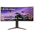 Imagem da oferta Monitor Gamer Curvo LG UltraGear LG 34" UltraWide 160Hz WQHD 1ms DisplayPort e HDMI AMD FreeSync Premium HDR10 99%