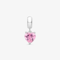 Imagem da oferta Charm Coração Rosa Cravejado em Prata 925