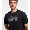 Imagem da oferta Camiseta Manga Curta em Algodão com Café Racer Moto Estampada Tam P