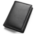 Imagem da oferta Carteira Couro Executiva Masculina Pequena Tamanho Slim Luxo - Preto