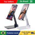 Imagem da oferta Suporte Para Celular e Tablet Dobrável Portátil Ajustável Apoio Mesa