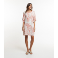 Imagem da oferta Vestido em Viscose com Detalhe Contrastante e Estampa Paisagem Tam PP